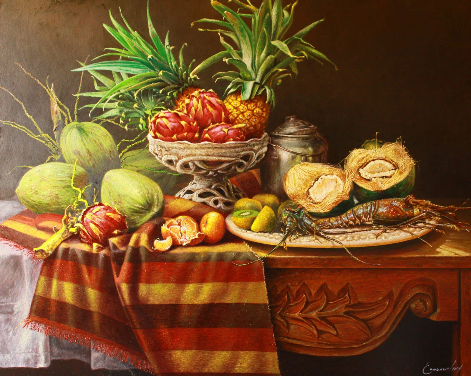 Obra: Banquete tropical por Enmanuel Membreño Obra Banquete tropical